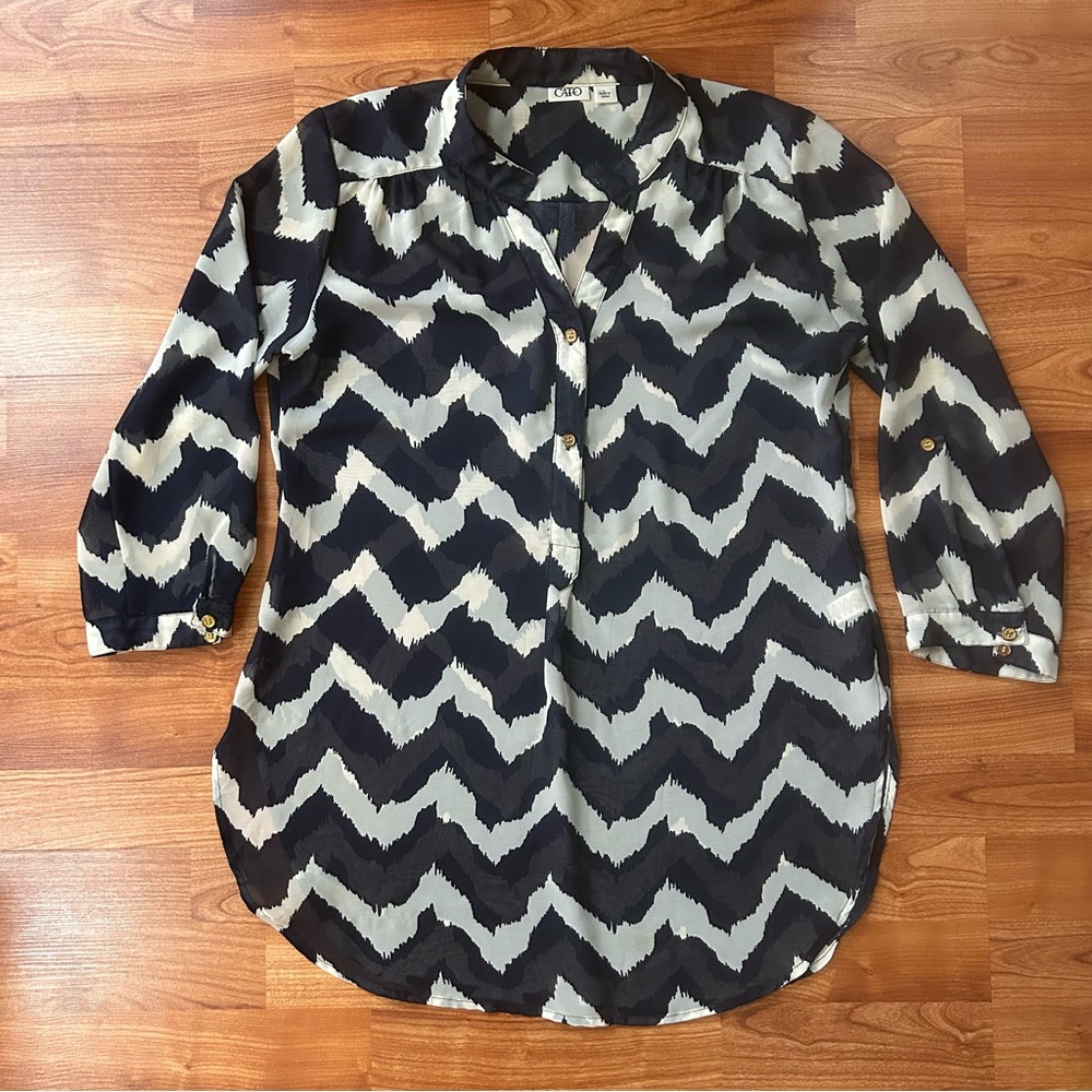 3/$20 Cato sheer oversized blouse size large